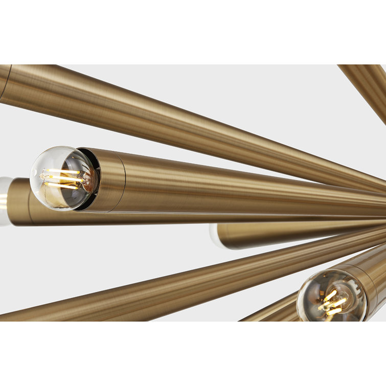 Patina Brass 24-Light Sputnik Chandelier