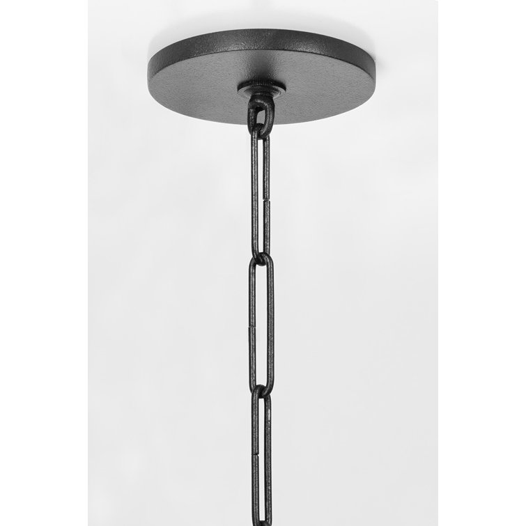 Norman 9-Light Forged Iron Steel Chandelier