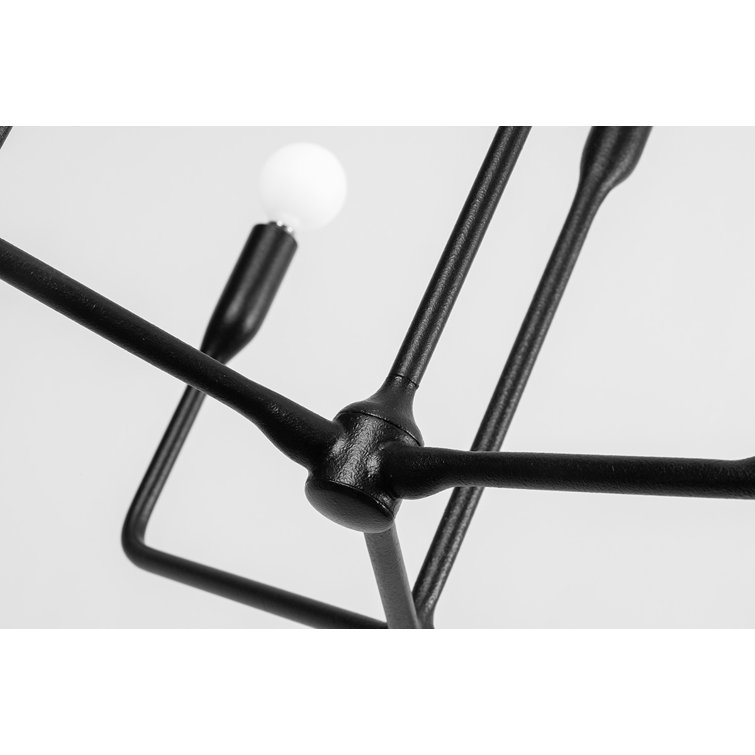 Norman 9-Light Forged Iron Steel Chandelier