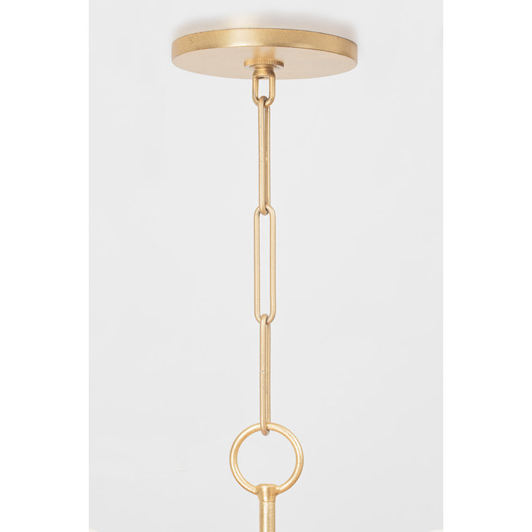 Vintage Gold Leaf 9-Light Steel Candelabra Chandelier