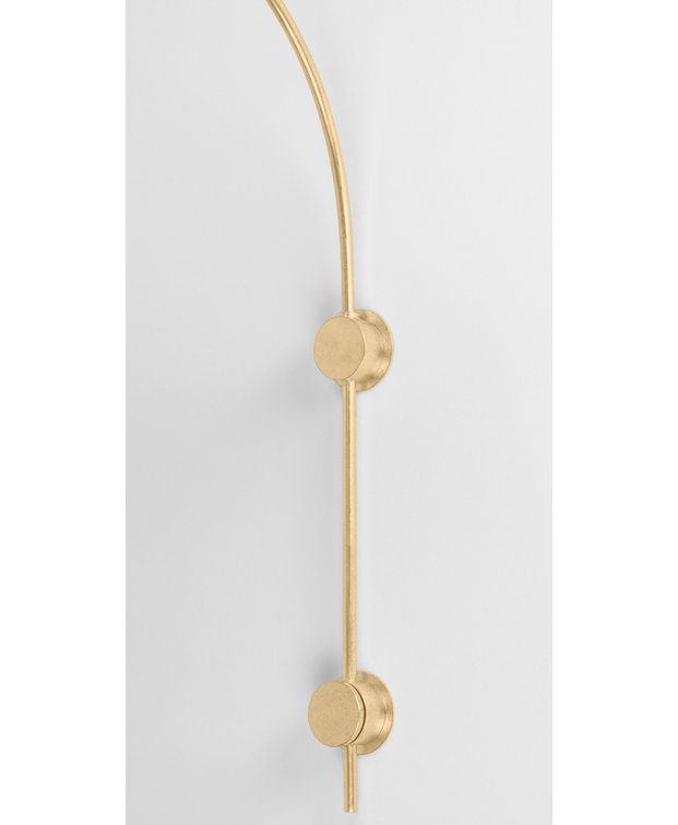 Vintage Gold Leaf Dimmable Plug-In Wall Sconce