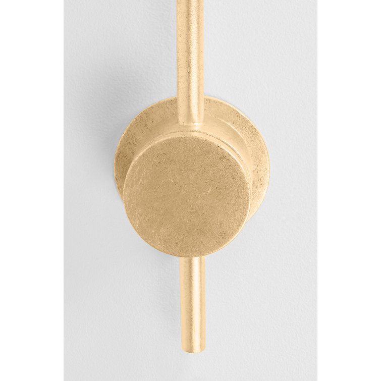 Vintage Gold Leaf Dimmable Plug-In Wall Sconce
