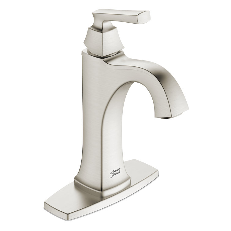 Brushed Nickel Single-Handle Bathroom Faucet with Drain Assembly