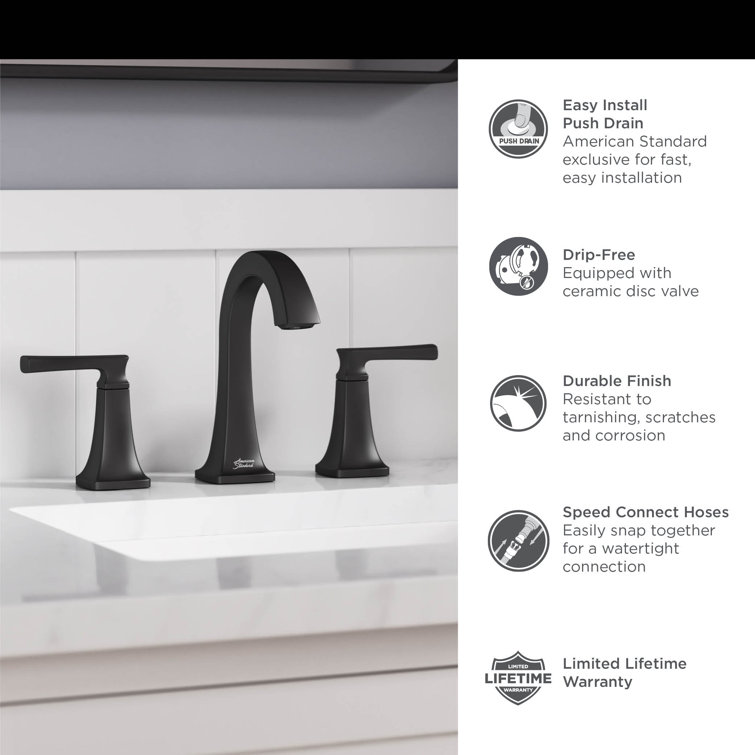 Belmeade Chrome 2-Handle Widespread Bathroom Faucet with Drain Assembly