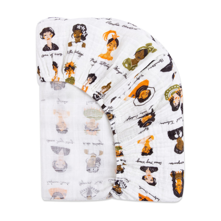 Women in History Organic Cotton Muslin Crib Sheet