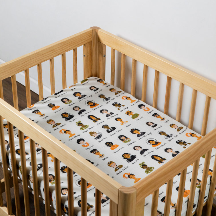 Women in History Organic Cotton Muslin Crib Sheet