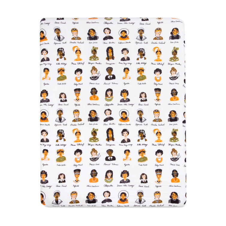 Women in History Organic Cotton Muslin Crib Sheet