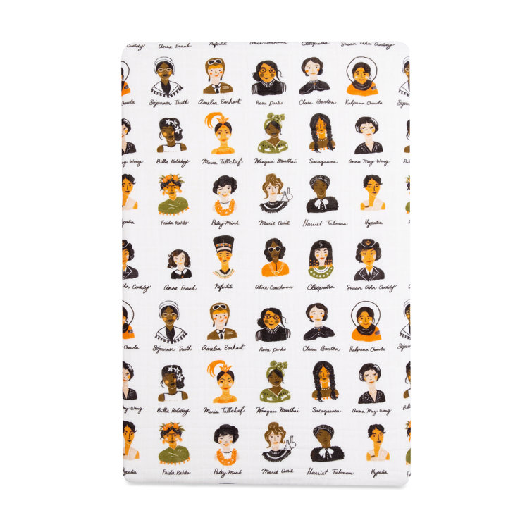 Women in History Organic Cotton Bassinet Sheet