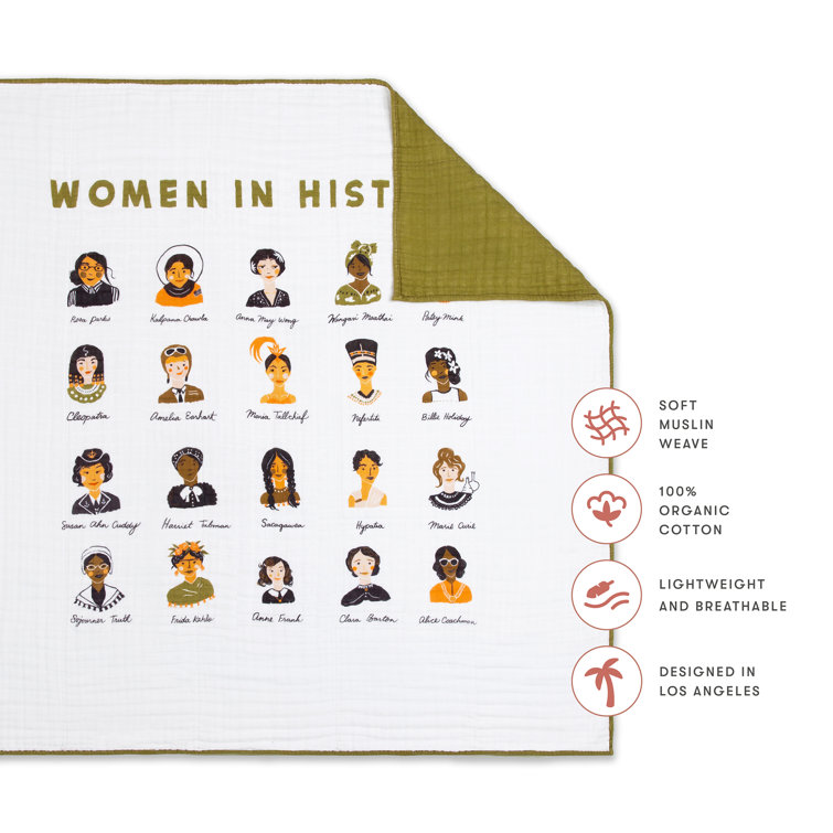 Women in History Organic Cotton Muslin Quilt