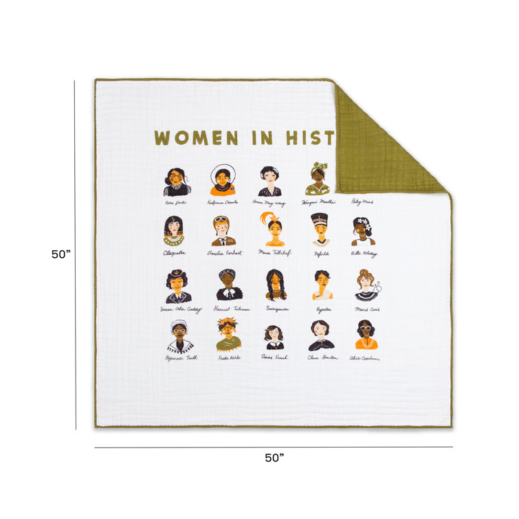 Women in History Organic Cotton Muslin Quilt