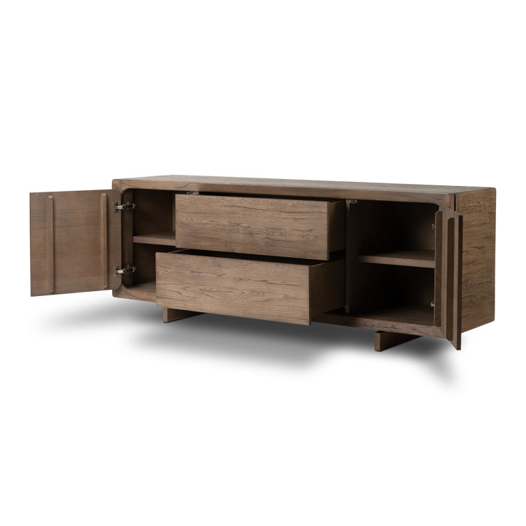 Henry 80'' Rustic Grey Reclaimed Oak Sideboard