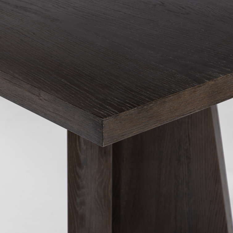 Espresso Oak Rectangular Dining Table for Ten