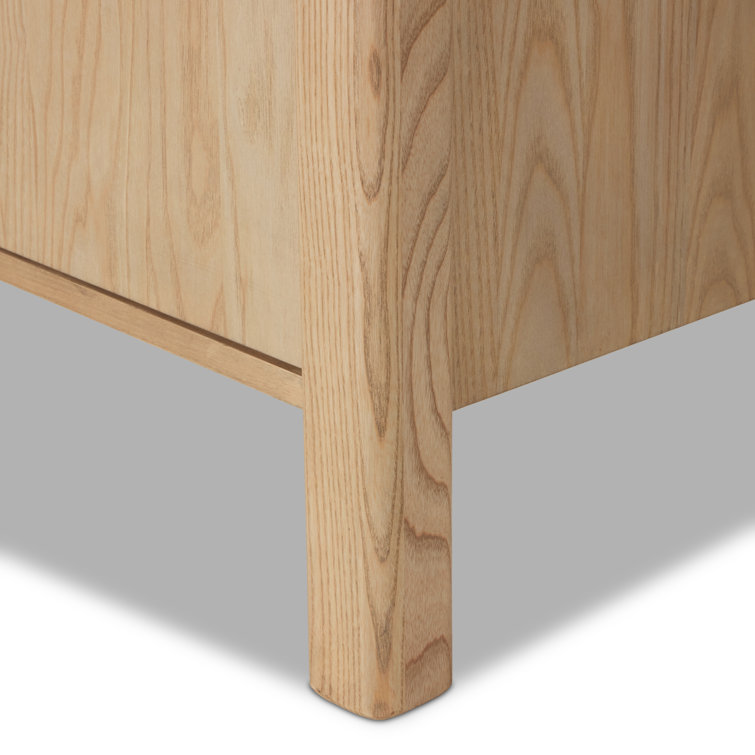 Eboni 73'' Natural Solid Wood Mid-Century Sideboard