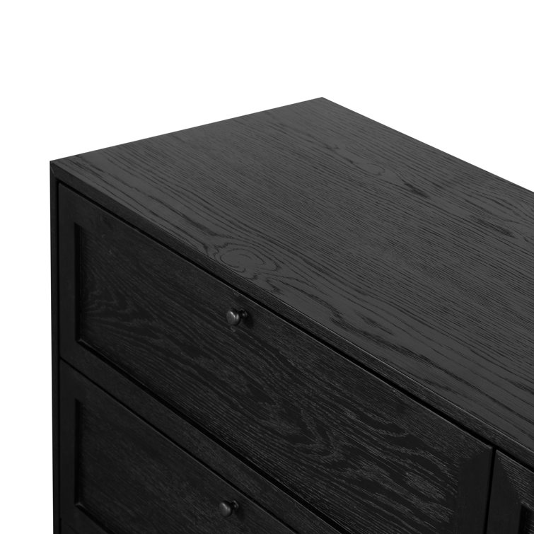 Millie Matte Black Oak 9-Drawer Dresser with Soft Close