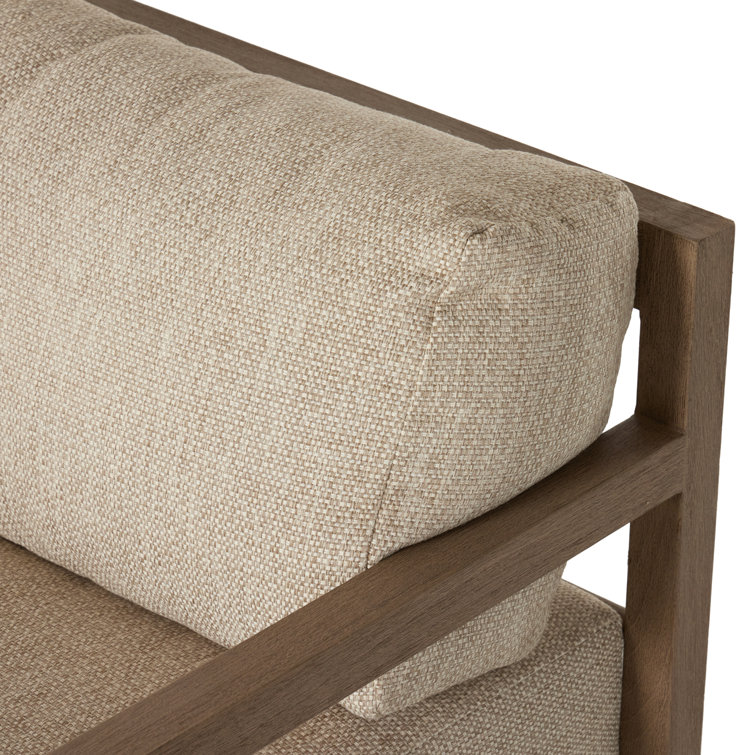Sand Teak Swivel Lounge Chair with Cushions