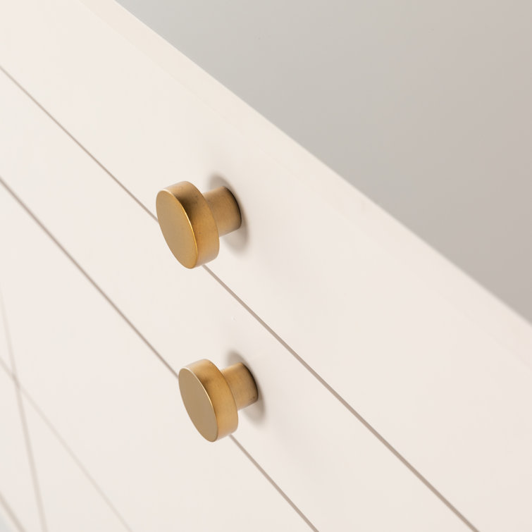 White Mid-Century Modern 7-Drawer Double Dresser