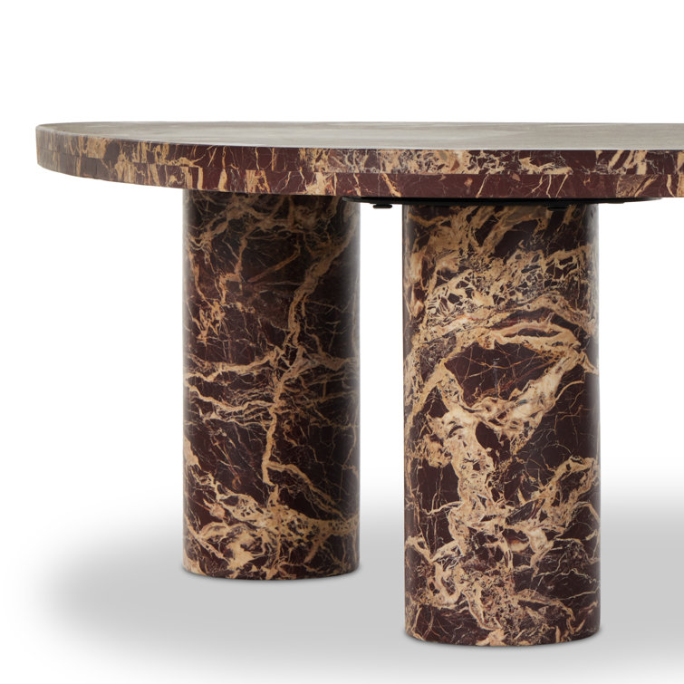 Large Merlot Marble Coffee Table with Storage