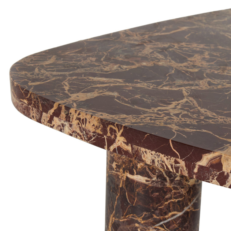 Small Merlot Marble Coffee Table with Storage