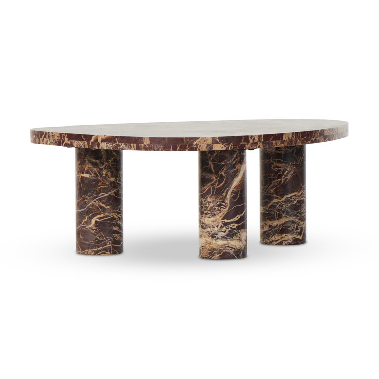 Small Merlot Marble Coffee Table with Storage