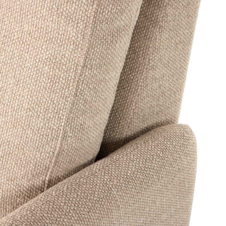 Nova Taupe Midcentury Modern Upholstered Recliner