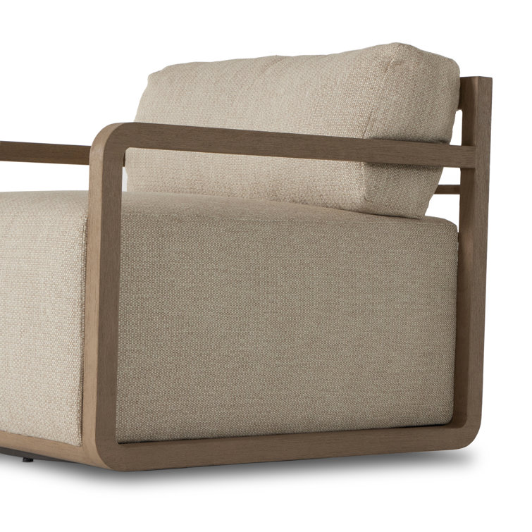 Sand Teak Swivel Lounge Chair with Cushions