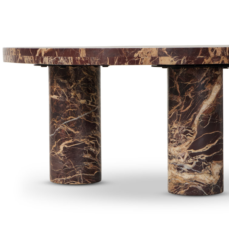 Small Merlot Marble Coffee Table with Storage