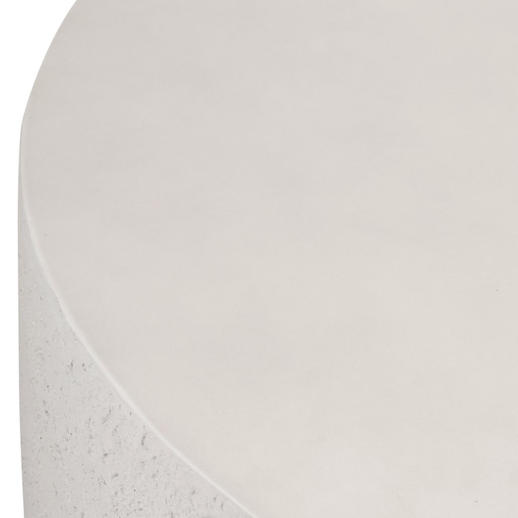 Cream Round Concrete Outdoor Coffee Table