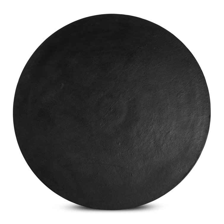Black Round Pedestal Dining Table for Four