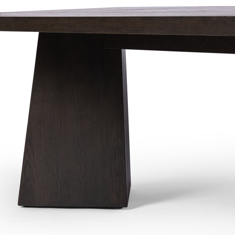 Espresso Oak Rectangular Dining Table for Ten