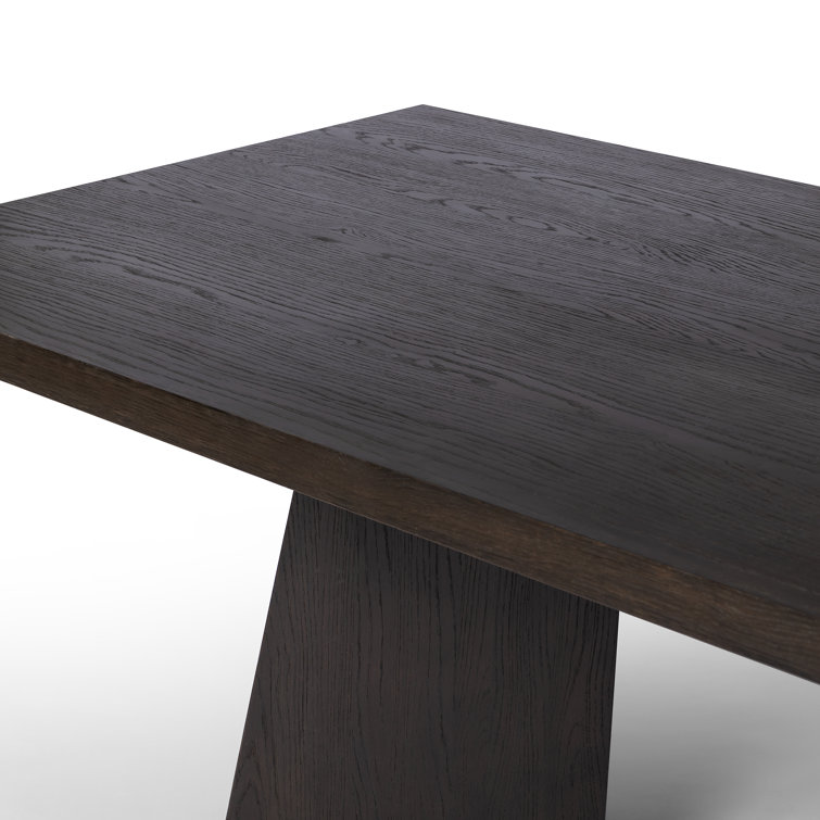 Espresso Oak Rectangular Dining Table for Ten