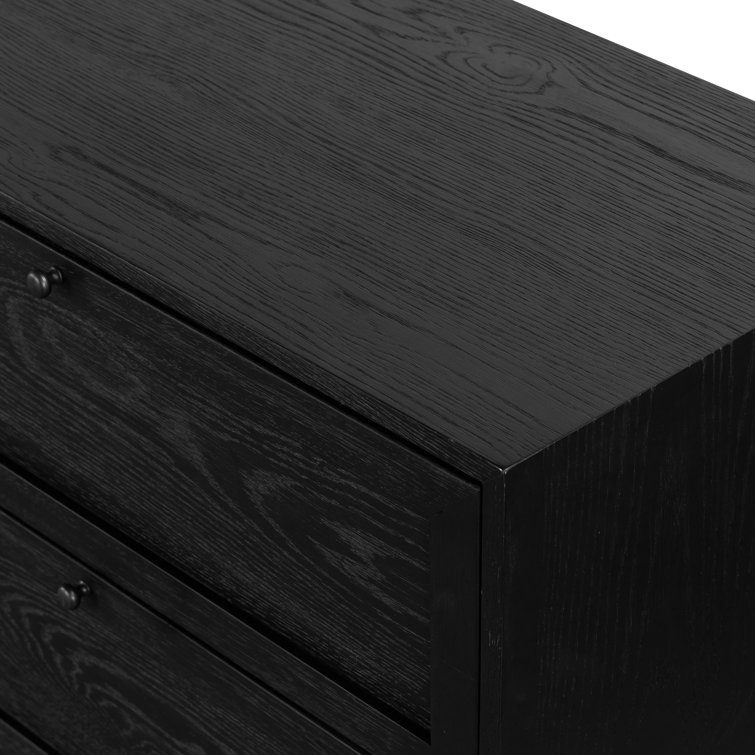 Millie Matte Black Oak 9-Drawer Dresser with Soft Close