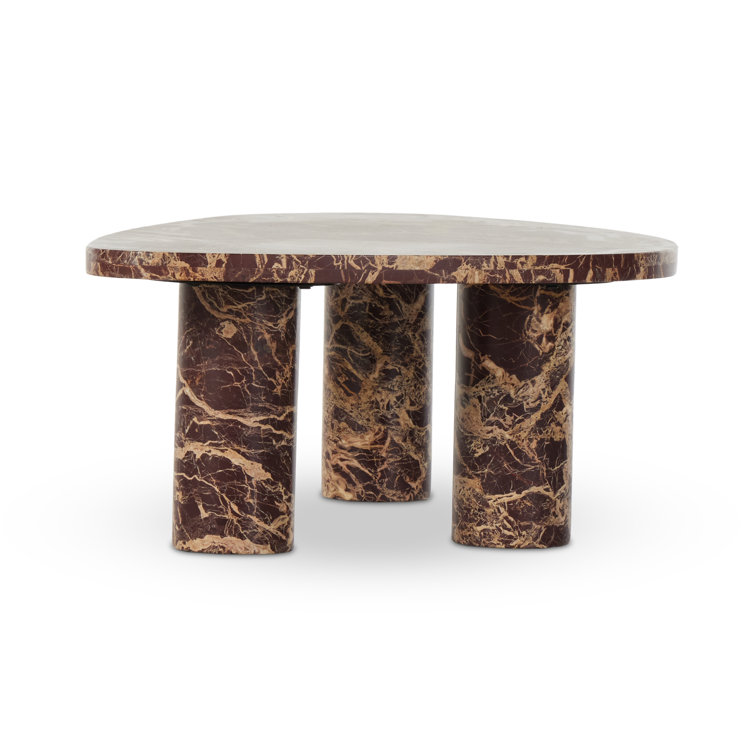 Large Merlot Marble Coffee Table with Storage