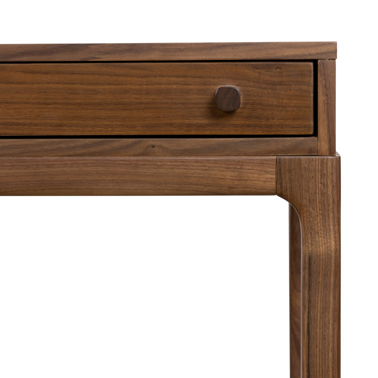 Daniella Modern Campaign Walnut Desk with Drawers - Brown
