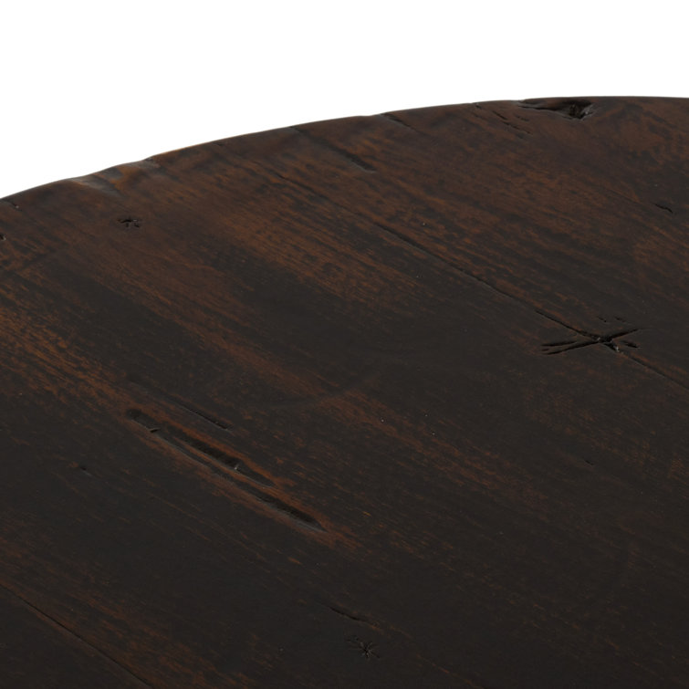 Distressed Walnut Oval Dining Table for Ten