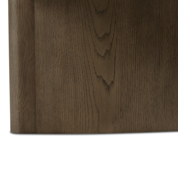 Contemporary Rustic Grey Oak & White Marble Round Coffee Table
