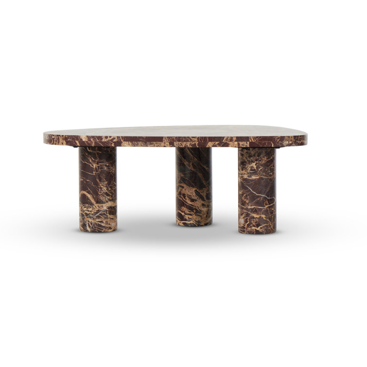 Small Merlot Marble Coffee Table with Storage
