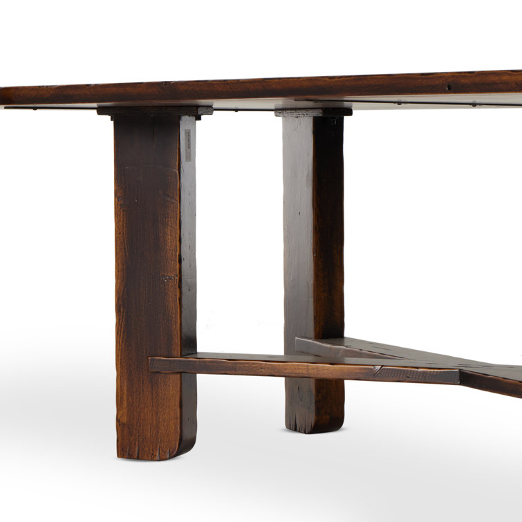 Distressed Walnut Oval Dining Table for Ten