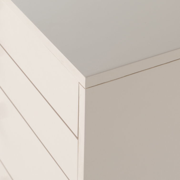 White Mid-Century Modern 7-Drawer Double Dresser