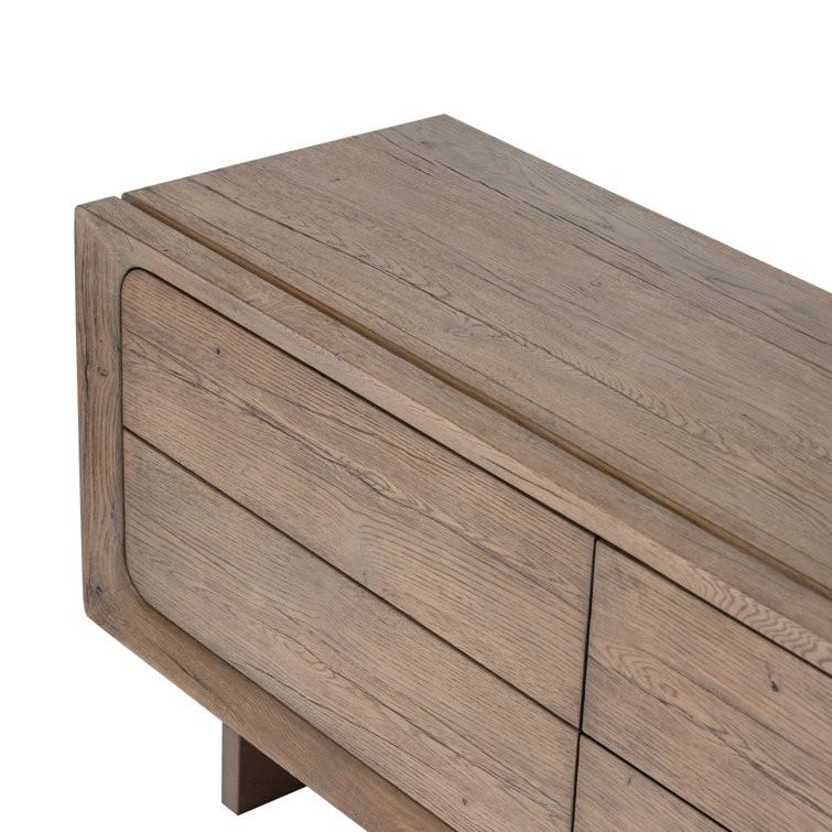 Gray Oak 94" Media Console with Cabinet