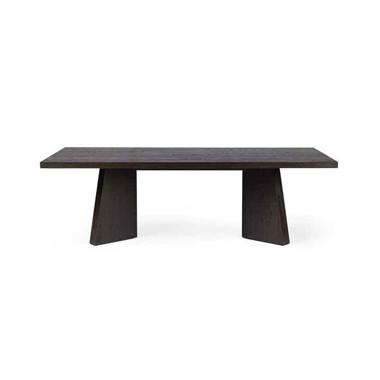 Espresso Oak Rectangular Dining Table for Ten