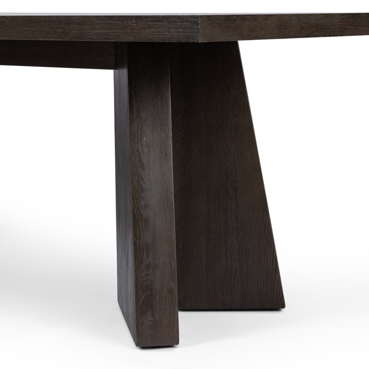 Espresso Oak Rectangular Dining Table for Ten
