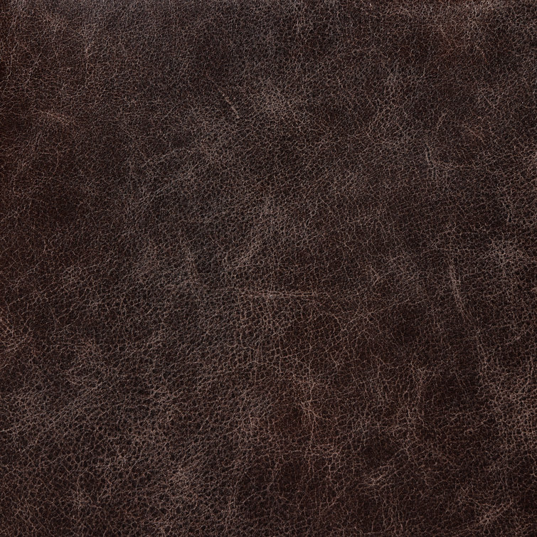 Farley Dark Brown Leather Tufted Armless Sofa