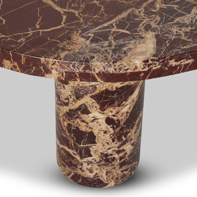 Large Merlot Marble Coffee Table with Storage