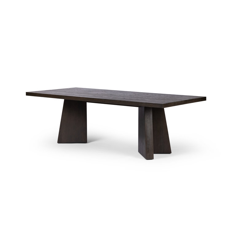 Espresso Oak Rectangular Dining Table for Ten