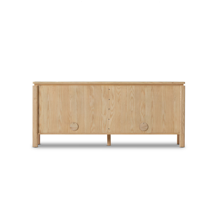 Eboni 73'' Natural Solid Wood Mid-Century Sideboard