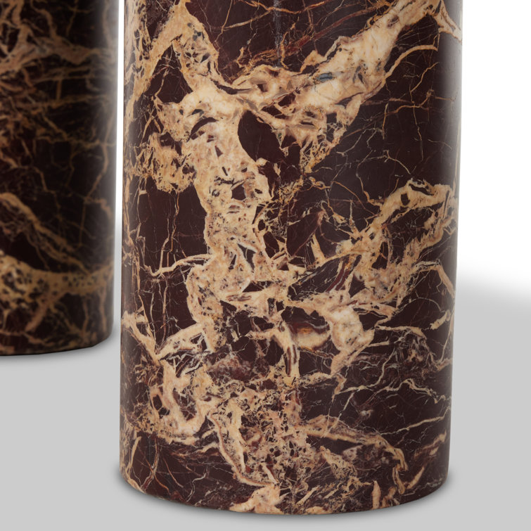 Large Merlot Marble Coffee Table with Storage
