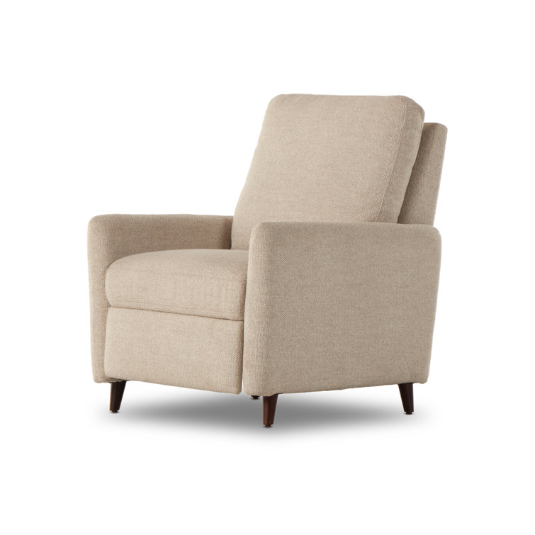 Nova Taupe Midcentury Modern Upholstered Recliner
