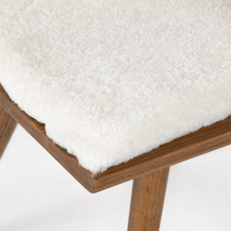 Sandy Oak Upholstered Slat Back Side Chair with Cushion