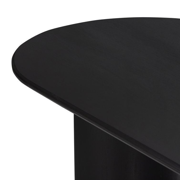Black Acacia Oval Dining Table for Ten