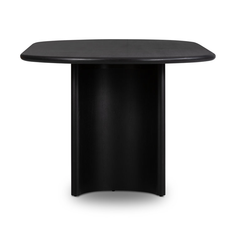 Black Acacia Oval Dining Table for Ten